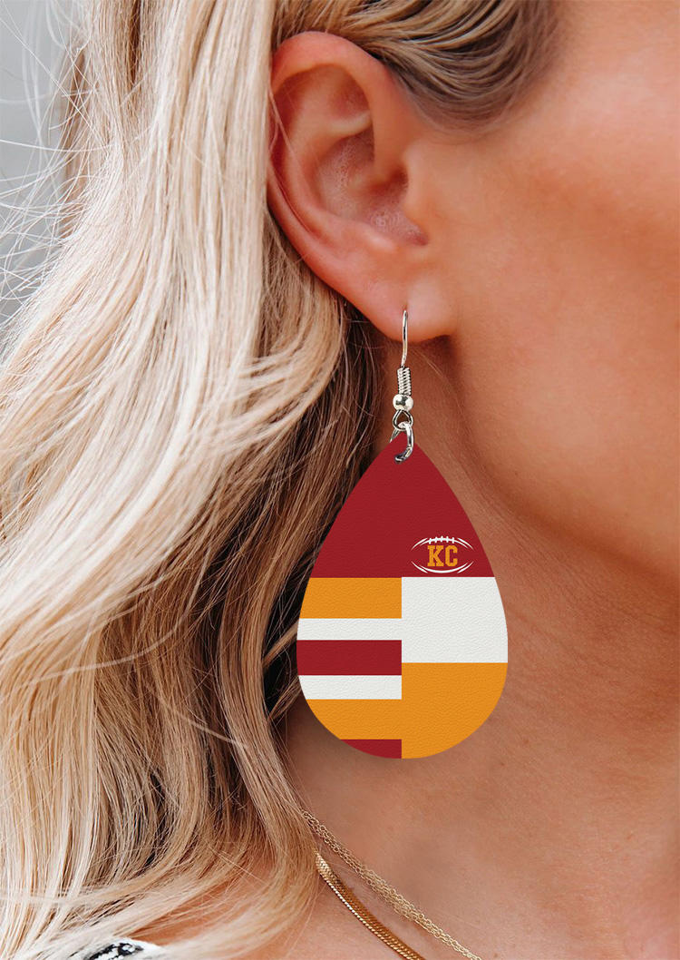 

Earrings Football Soccer Color Block Earrings in Multicolor. Size