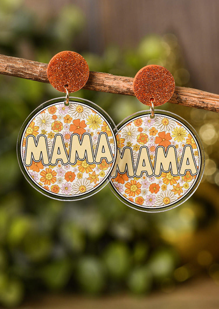 

Earrings Mama Floral Glitter Acryl Earrings in Multicolor. Size