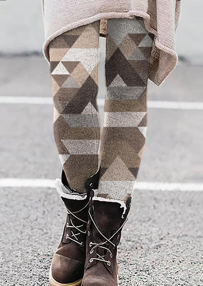 

Leggings Color-Blocked Geometric Skinny Leggings in Multicolor. Size: L,M,,XL