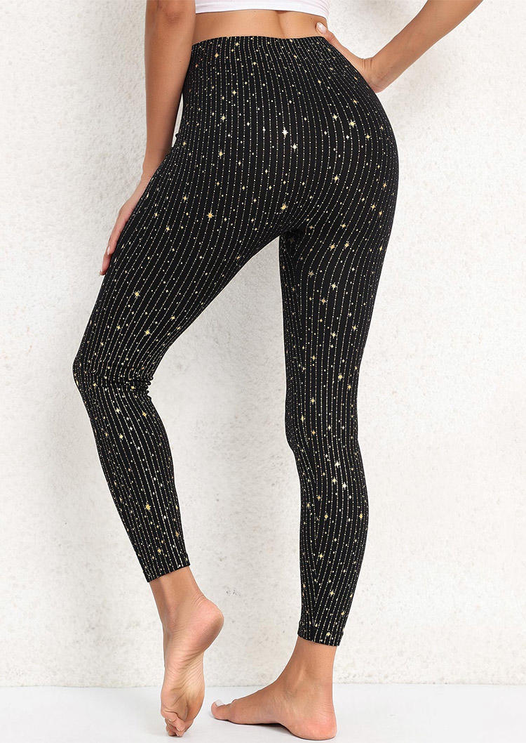 

Leggings Glitter High Waist Leggings in Black. Size