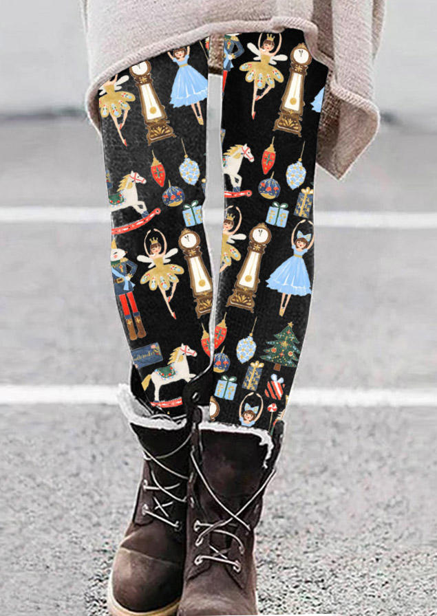 Christmas Tree Candy Cane Ballet Skinny Leggings