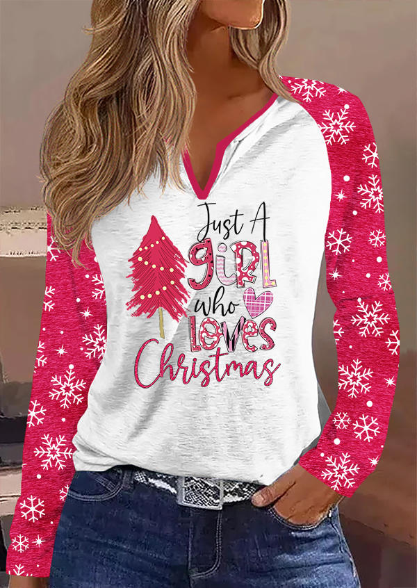 

Blouses Just A Girl Who Loves Christmas Snowflake Blouse - Light Grey in Gray. Size: L,M,,XL