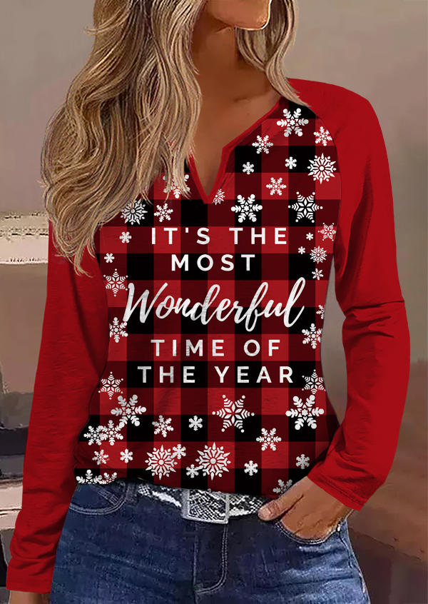 Christmas Snowflake It's The Most Wonderful Time Of The Year Blouse