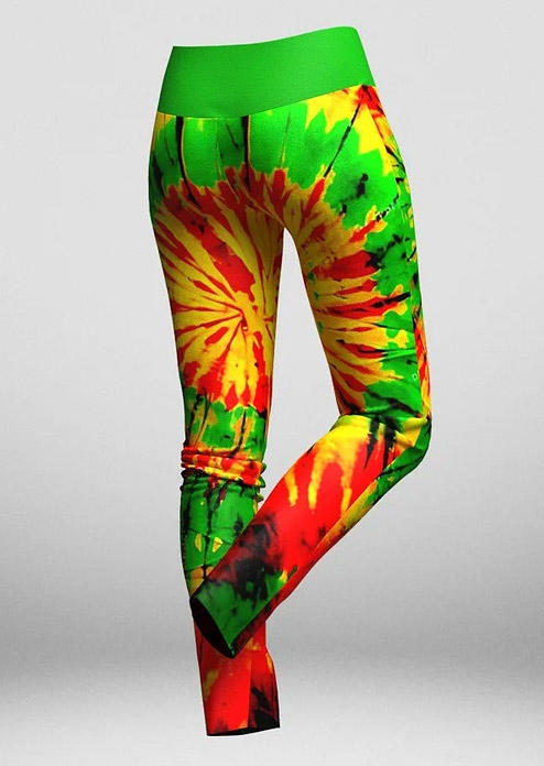 

Leggings Colorful Tie Dye High Waist Leggings in Multicolor. Size: L