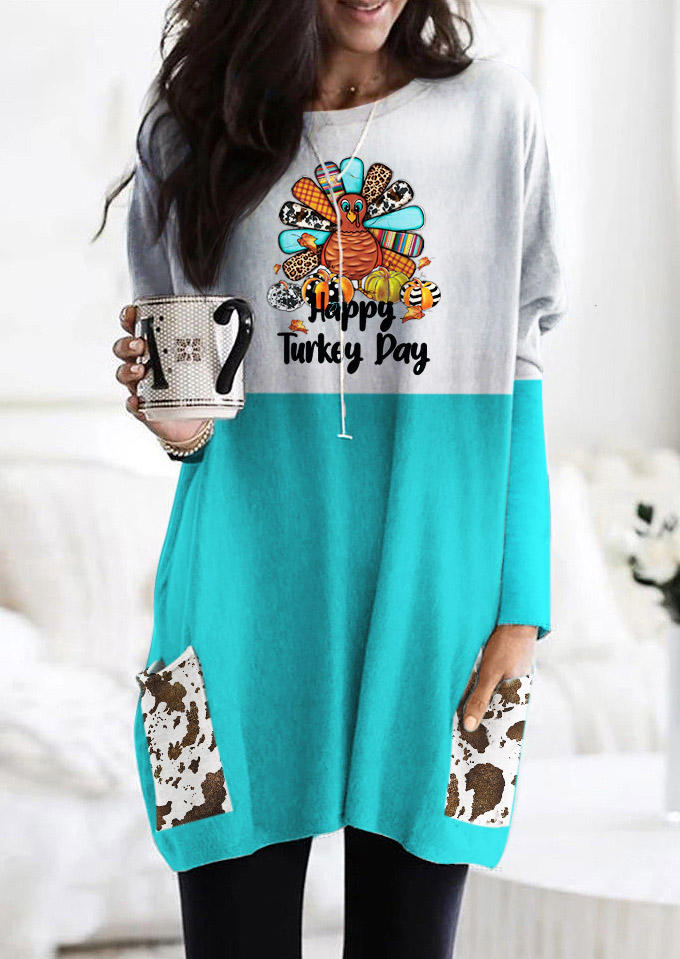 

Mini Dresses Thanksgiving Happy Turkey Day Serape Striped Leopard Mini Dress in Multicolor. Size: L,M,,XL