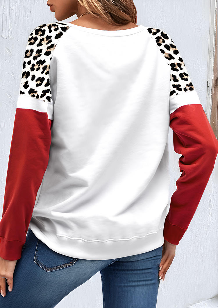

Sweatshirts Christmas Tree Leopard Button Sweatshirt in Multicolor. Size: L,M,,XL