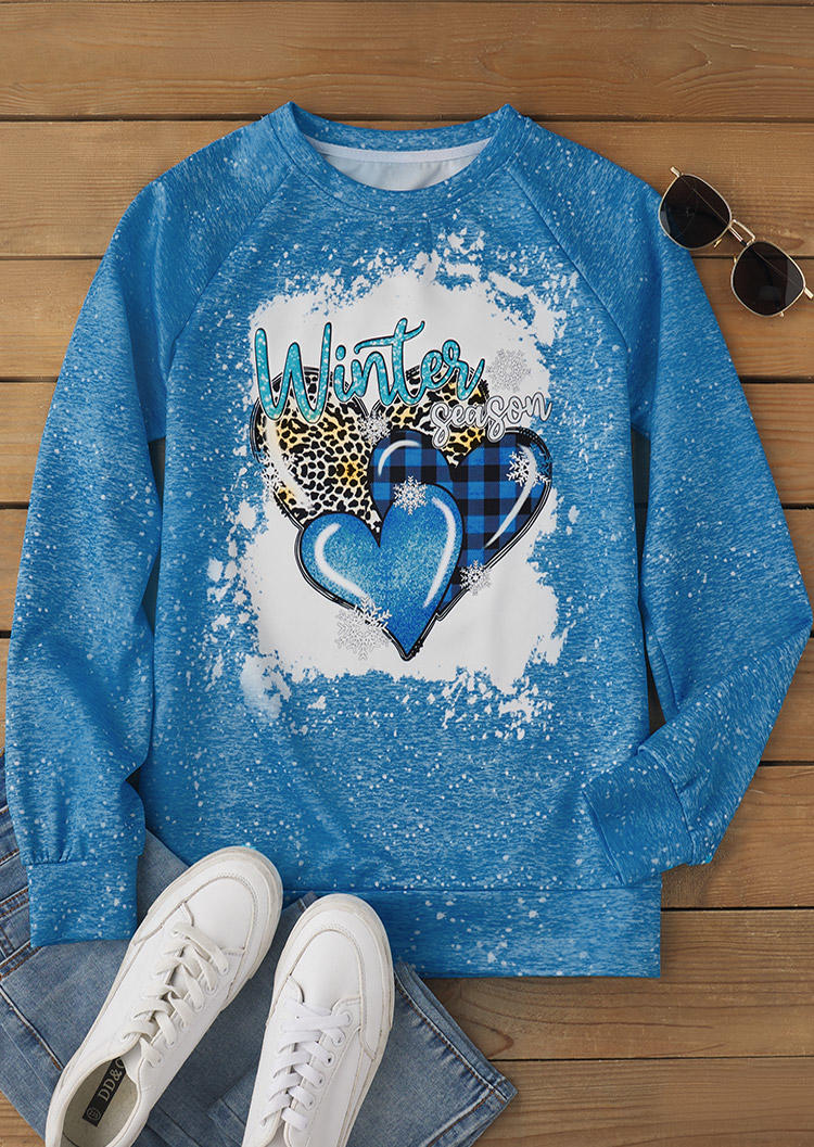 

Sweatshirts Christmas Snowflake Winter Season Leopard Plaid Sweatshirt in Multicolor. Size