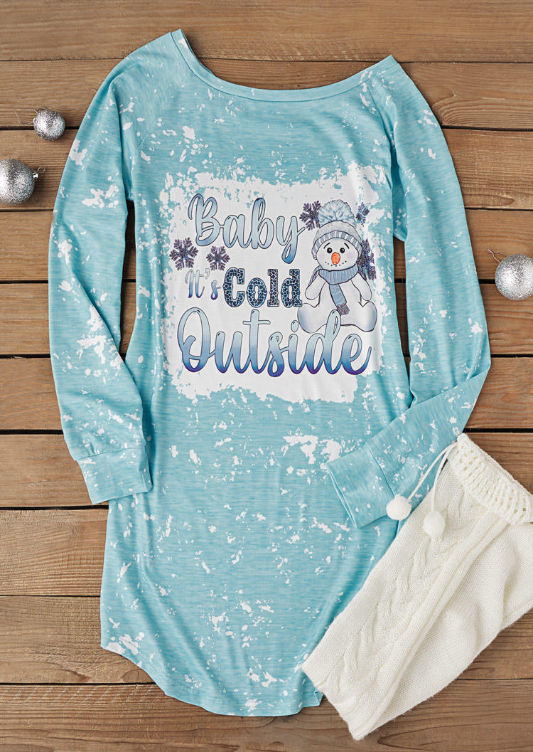 

Sweatshirt Dresses Christmas Baby It' Cold Outside Sweatshirt Dress in Multicolor. Size: L,M,,XL