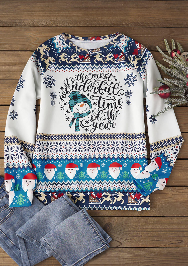 

Sweatshirts Christmas It' The Most Wonderful Time Of The Year Sweatshirt in Multicolor. Size: L,M