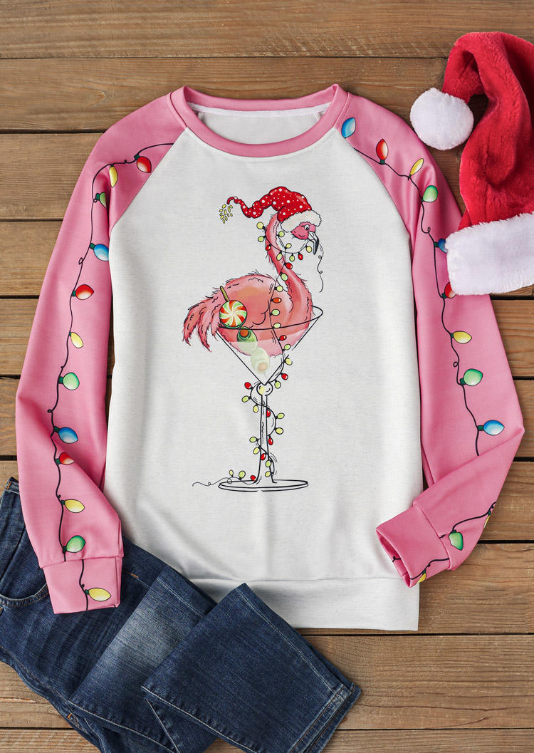 

Sweatshirts Christmas Flamingo Lantern Sweatshirt in Multicolor. Size