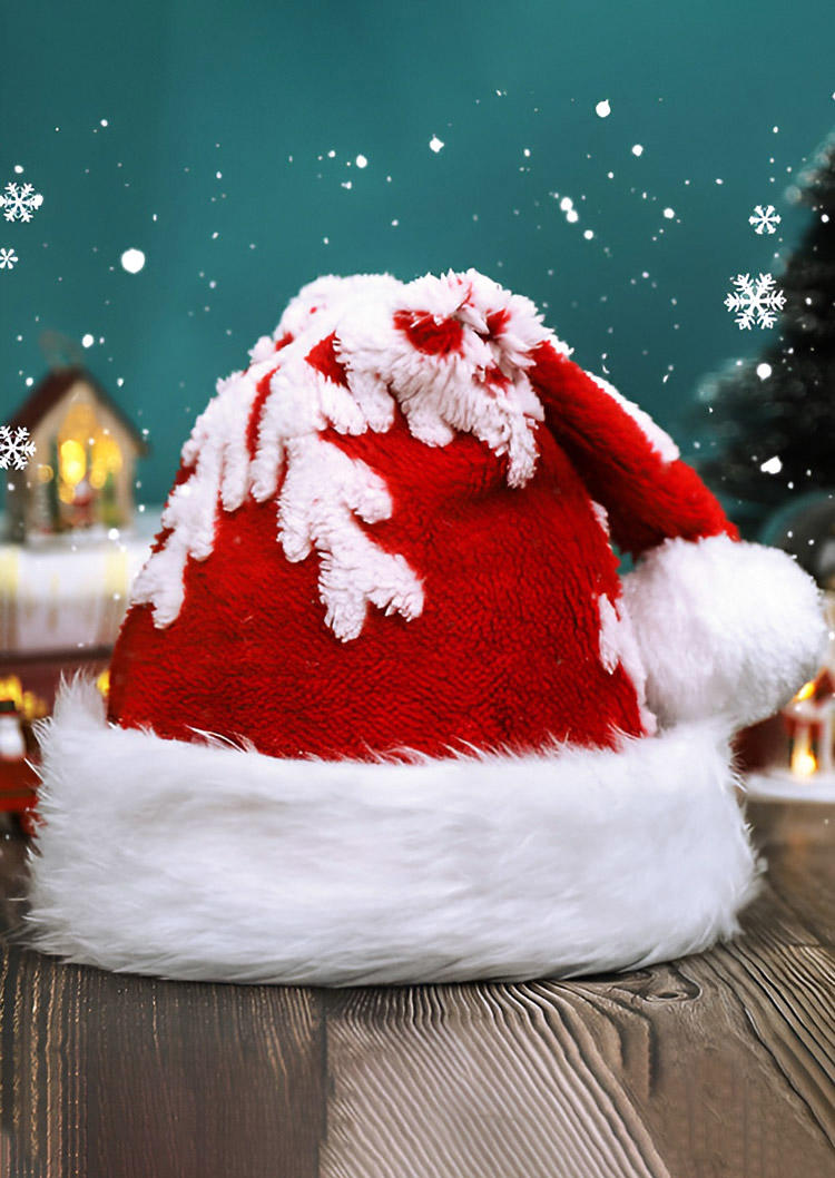 

Hats Christmas Snowflake Plush Hat in Red. Size