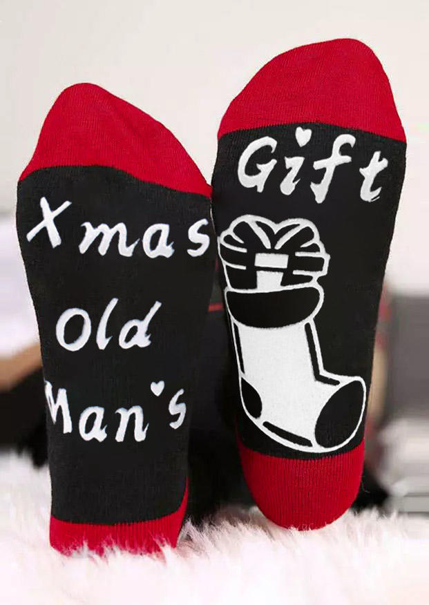 

Crew Socks X Mas Old Man's Gift Crew Socks in Red,White. Size