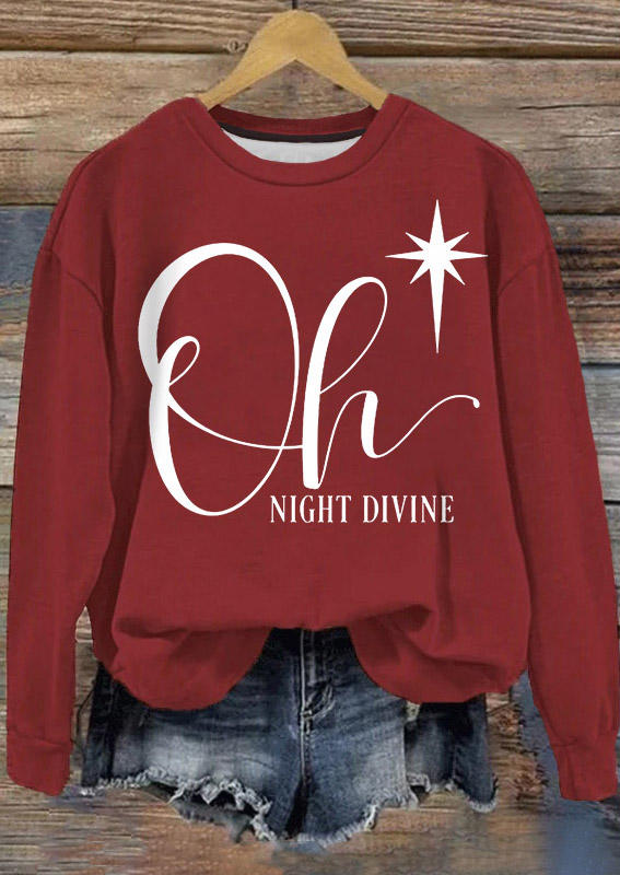 

Sweatshirts Oh Night Divine Pullover Sweatshirt in Multicolor. Size: L,M