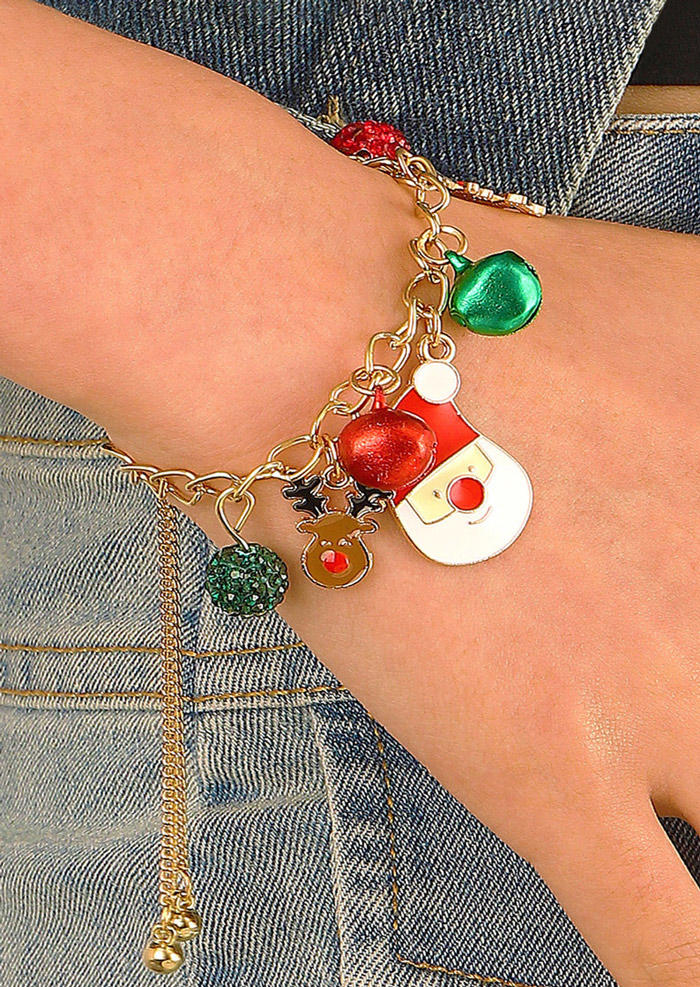 Christmas Bell Elk Santa Claus Bracelet